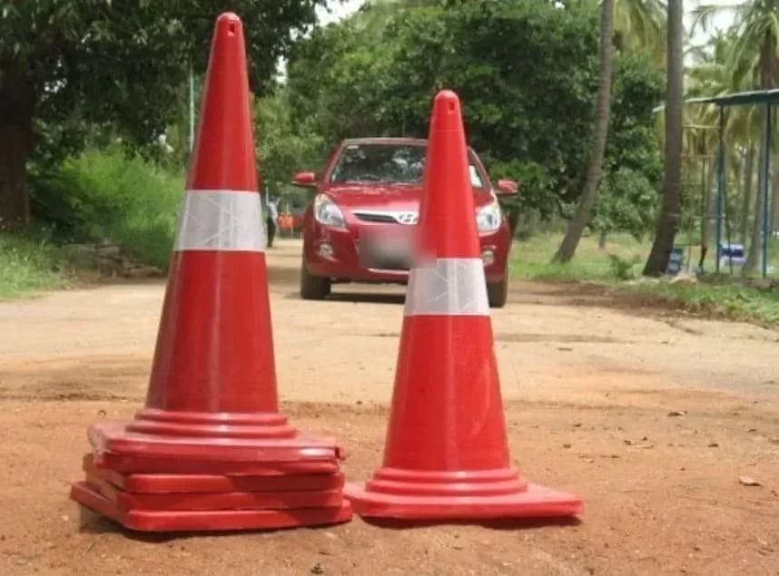 Cones ready for the drill