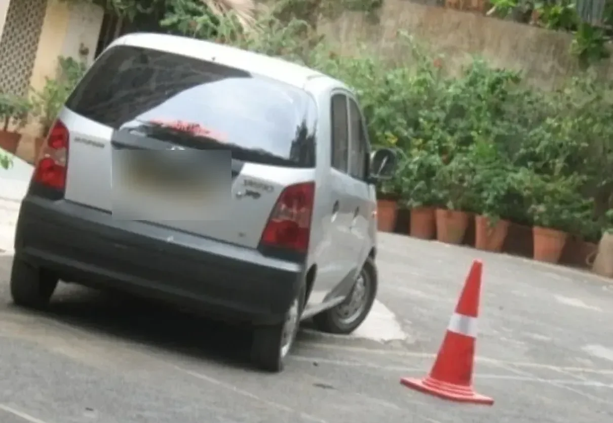 Reverse park by the cone