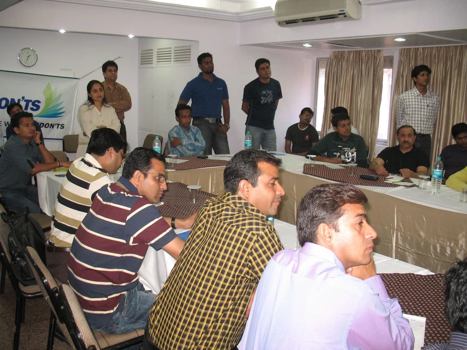 Participants listening during a RoadShield classroom session